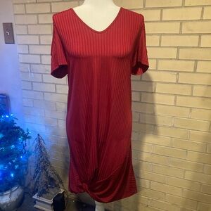 SHEIN Burgundy Ribbed dress
